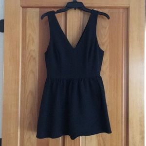 Victoria + Sophia Black Skort Romper